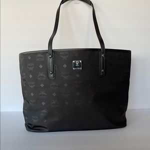 MCM Monogram Black Nylon Tote